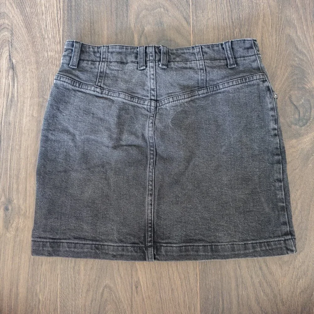 Free People She’s All That Black Denim Mini Skirt Size 28